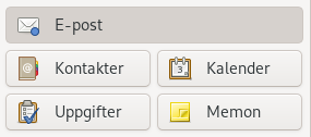 Växlarlayout när ett nytt meddelande har ankommit